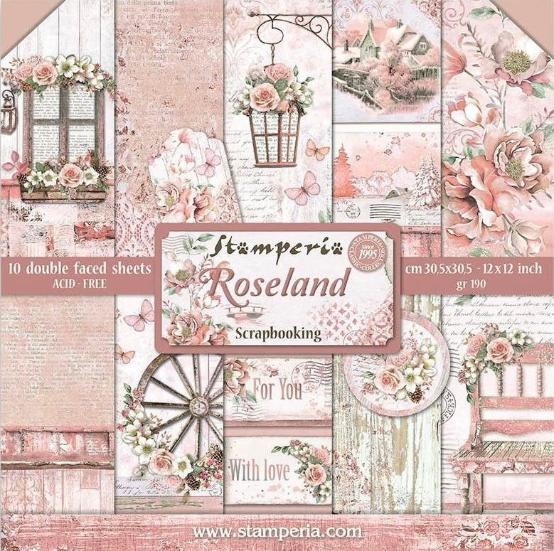 Stamperia Roseland 12” x 12” Paper Collection